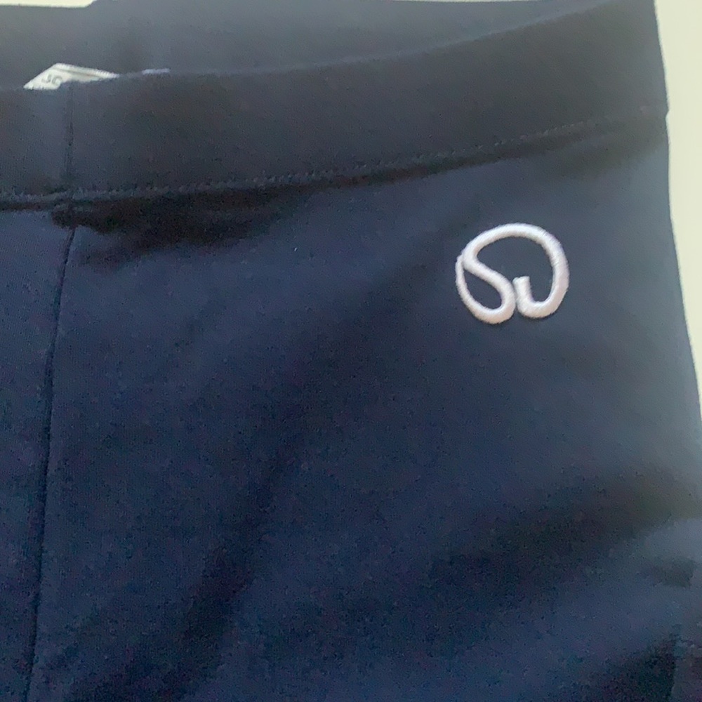 ST. JOHN BY MARIE GRAY NAVY BLUE leggings pants Sz S - Picture 5 of 8